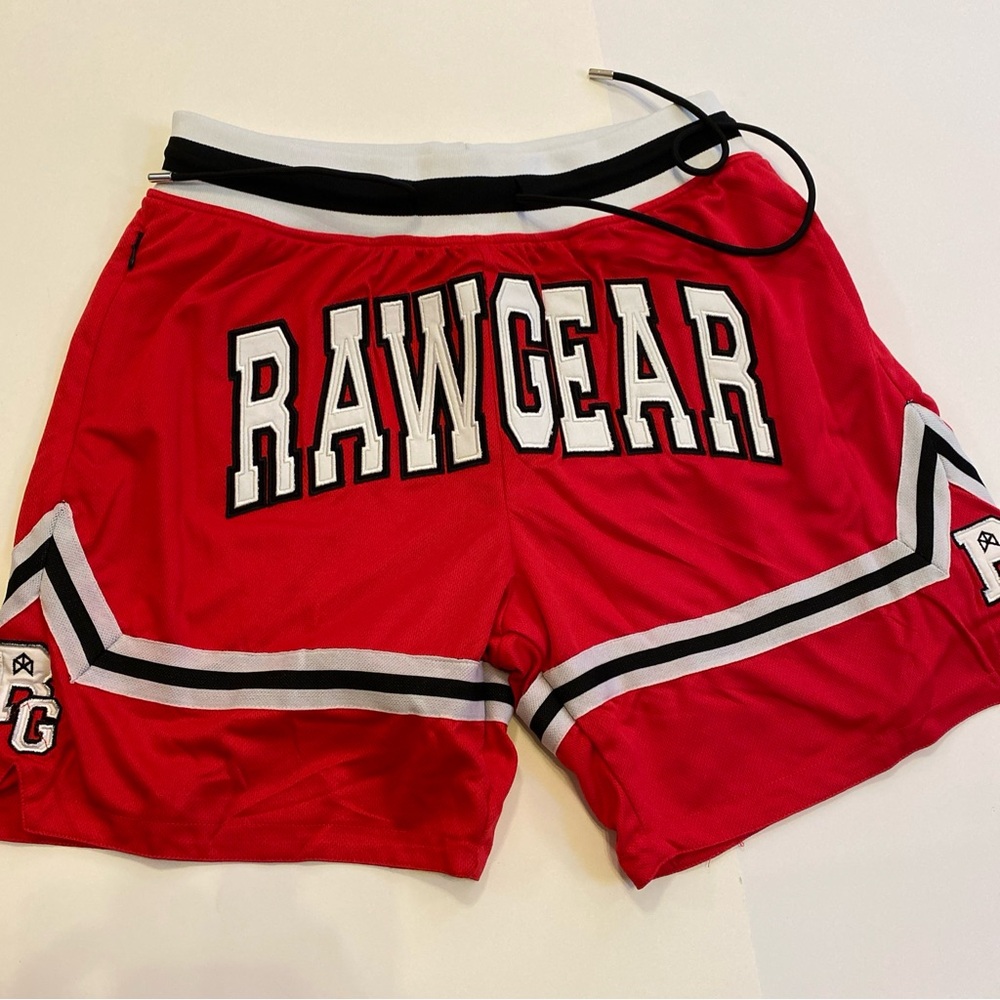 Rawgear red/black/white MMA short - Men’s size Small